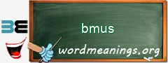 WordMeaning blackboard for bmus